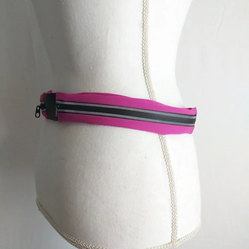 Sakar International Women's Athletic Sports Pink zippered Belt Fitness